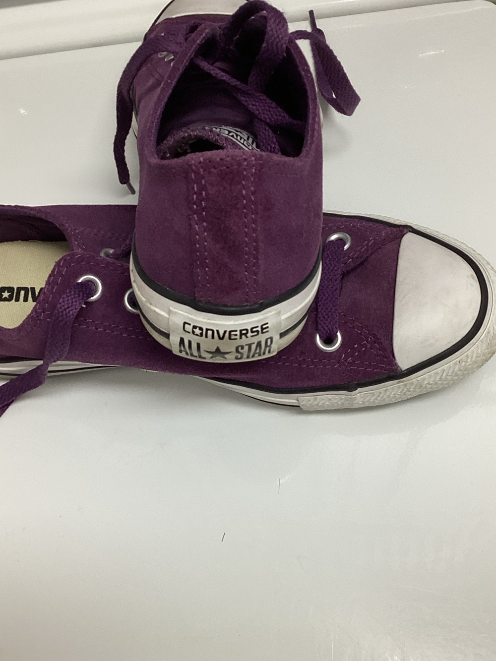 Converse Purple Low-Top Canvas Sneakers - Picture 5 of 8